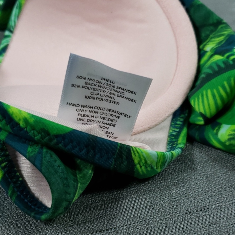 Shade & Shore Light Lift Palm Print Bow Bikini Top - Picture 6 of 6